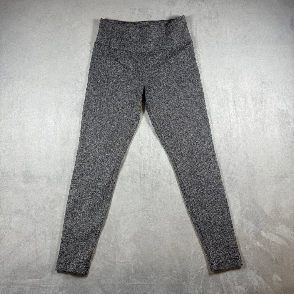 Athleta Delancey Herringbone Tight Gray Black Leggings‎ High Rise Small